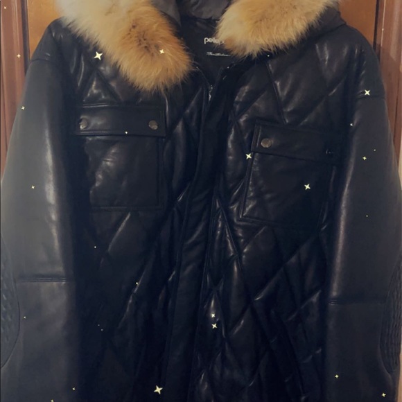 Pellepelle jacket sheep skin with fox fur collar it’s real never used - Picture 5 of 7